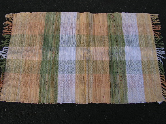 RUG #030, Green Stripe 1.1m x 65cm